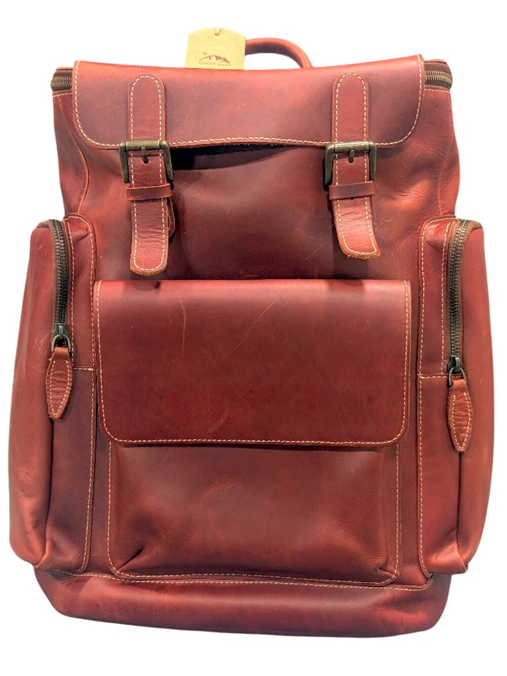 Yukon Bags Traditional Brown Full Grain Leather Crazy Horse Backpack Hiking